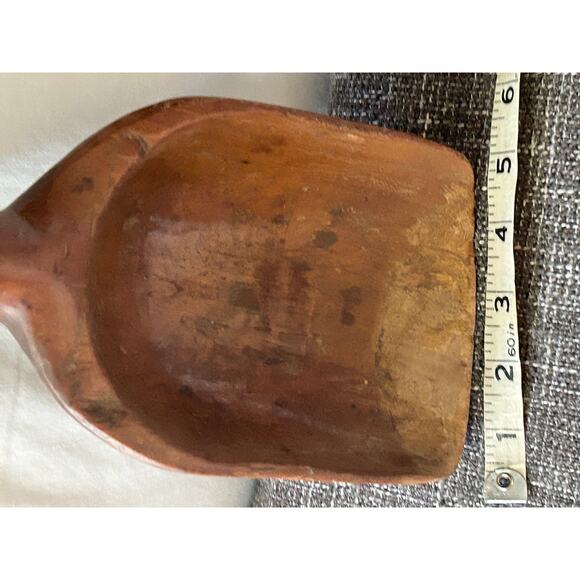 Antique-100+ years Old-Short Flour Grain Bin Wooden Shovel-Farmhouse 12" x 5" - Picture 3 of 6